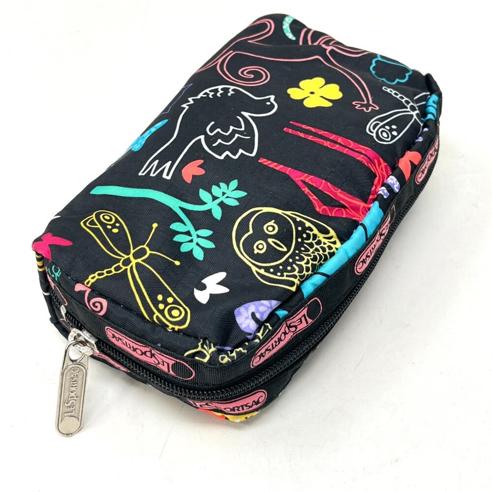 LeSportsac Animal Print Small Rectangular Cosmetic Bag Make-Up Pouch - Picture 5 of 10